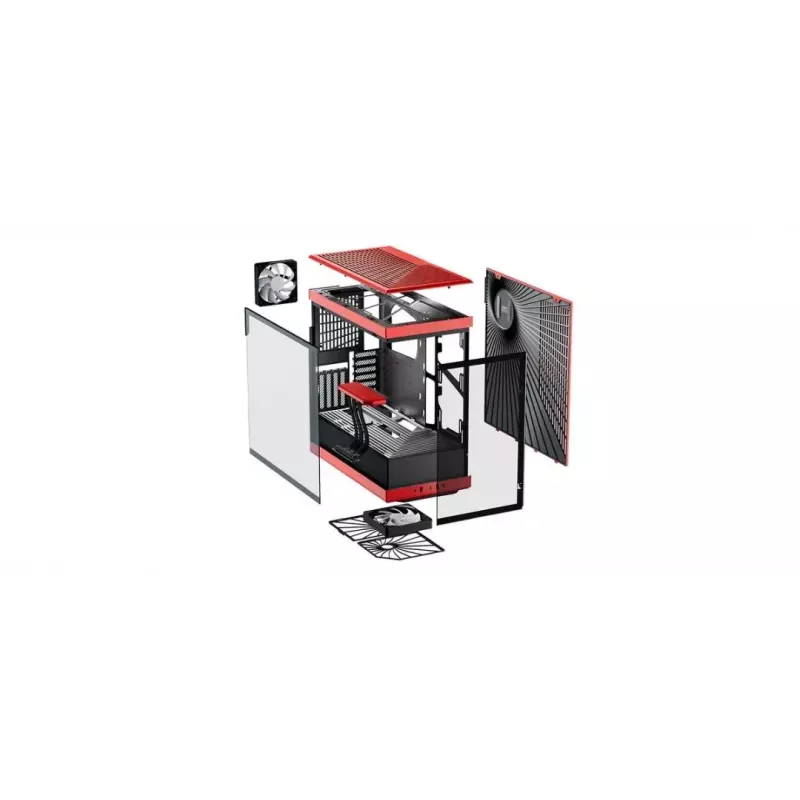 PC skriňa HYTE Y40 Midi Tower čierna, červená