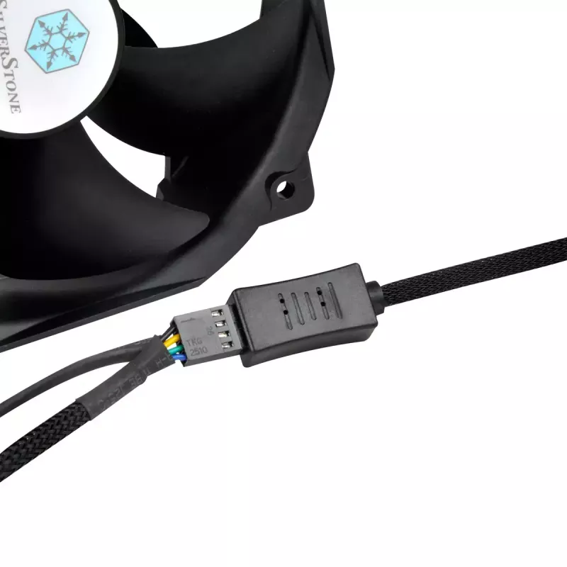 SilverStone SST-CPF05 PWM kábel na zníženie otáčok ventilátora, 10 cm, balenie 2 ks, čierny