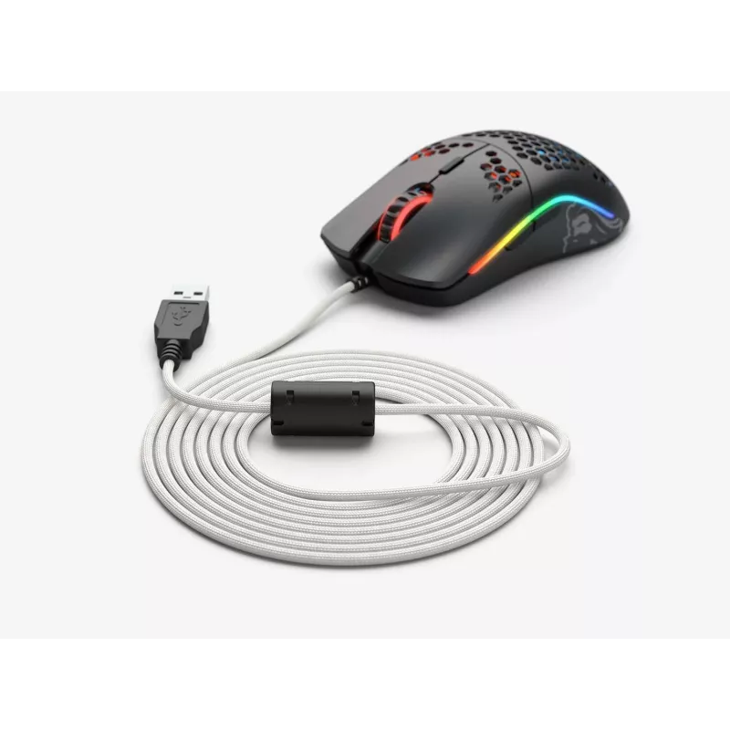 Glorious Ascended Cable V2 opletený USB-A kábel k myši G-ASC-WHITE, 2 m, Arctic White