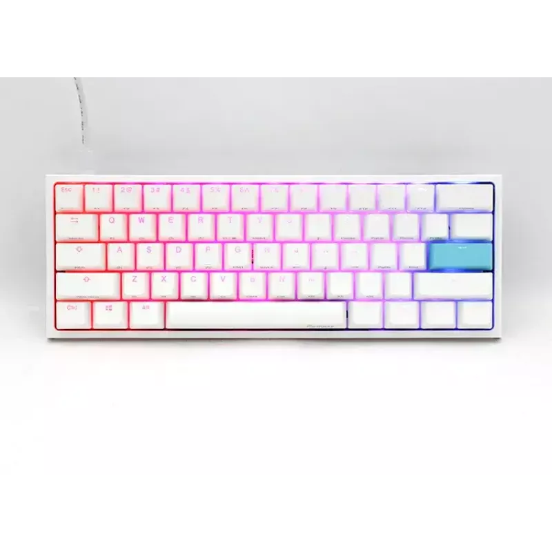 Ducky DKON2061ST klávesnica USB QWERTY US International biela Mini mechanická RGB LED