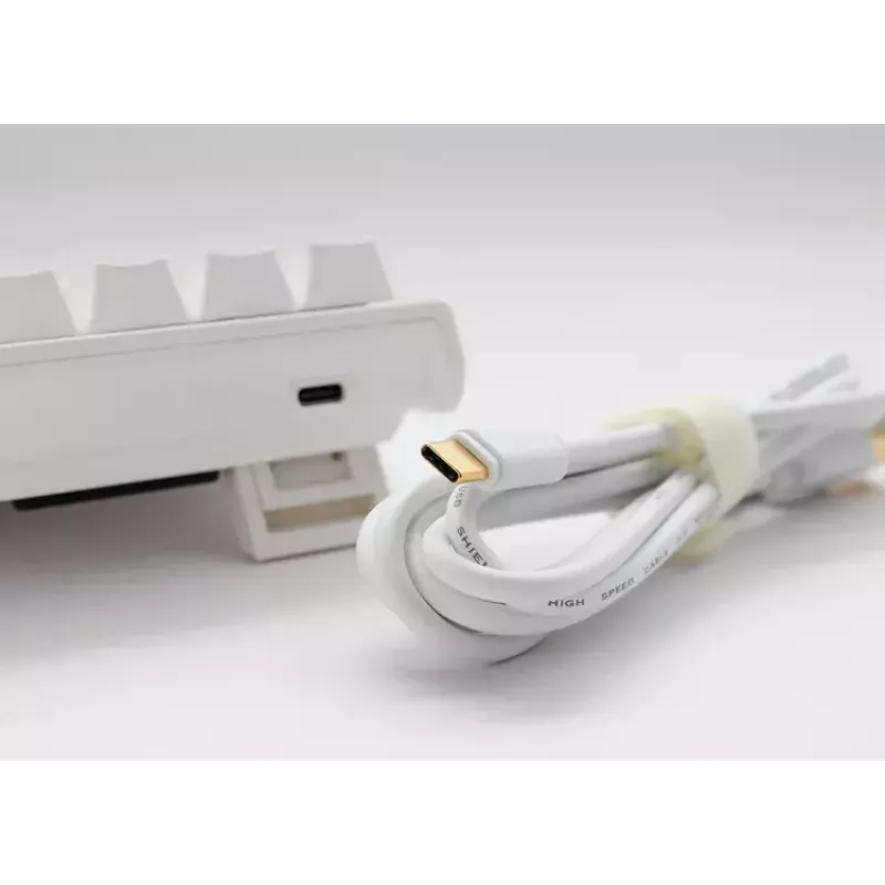 Ducky DKON2061ST klávesnica USB QWERTY US International biela Mini mechanická RGB LED