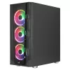 Aerocool PRISMBKV3 PC skriňa ATX čierna 4 ventilátory ARGB predná strana bočnica z tvrdeného skla