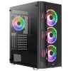 Aerocool PRISMBKV3 PC skriňa ATX čierna 4 ventilátory ARGB predná strana bočnica z tvrdeného skla