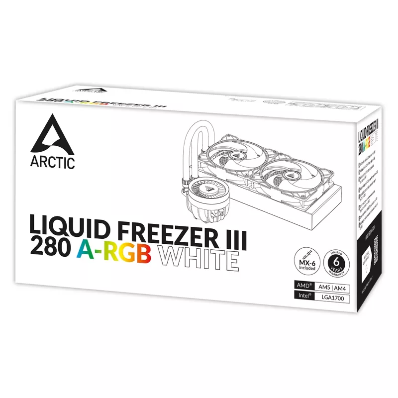 ARCTIC Liquid Freezer III 280 A-RGB - multi-kompatibilný all-in-one CPU vodný chladič s A-RGB