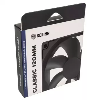 Skriňový ventilátor Kolink Classic HDB 120 mm, 1500 RPM, 52.15 CFM, čierna