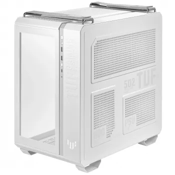PC skriňa ASUS TUF Gaming GT502 PLUS Midi Tower biela — ATX, tvrdené sklo, USB-C, 8 rozširujúcich slotov
