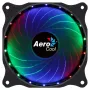 AEROCOOL COSMO12FRGB 120 mm skriňový ventilátor, 1000 ot/min, 15 LED RGB, Molex konektor, 3,72 W, čierny