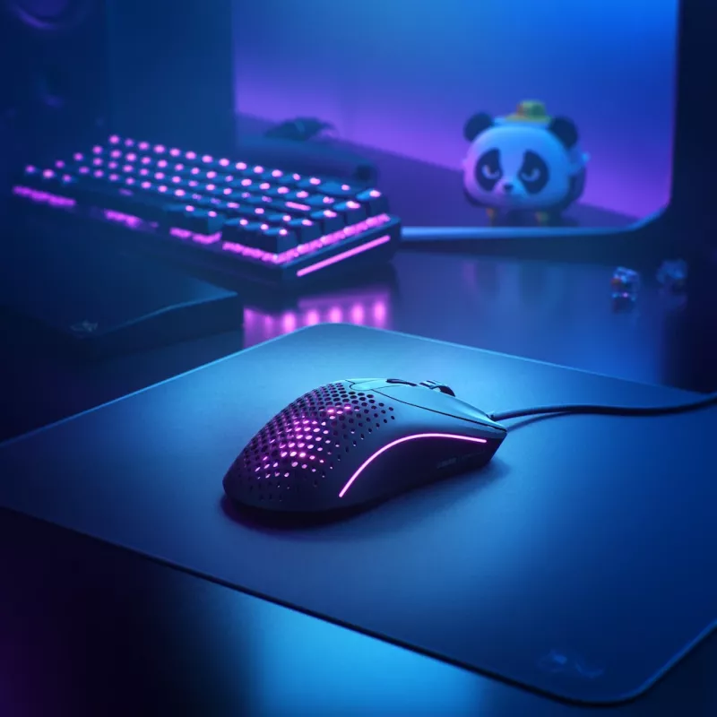 Glorious Gaming Glorious Model O Wired 2 - matná čierna, pravácka, optická, USB Type-A, 26000 DPI, 1 ms, čierna