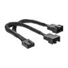 InLine PWM Y napájací kábel ventilátora, 4-pólový. 1M/2F, 0,15 m