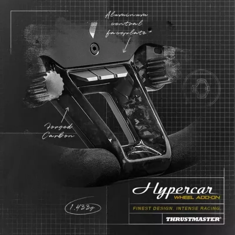 Thrustmaster Hypercar Wheel Add-On čierny, strieborný volant PC, PlayStation 4, PlayStation 5, Xbox, Xbox One