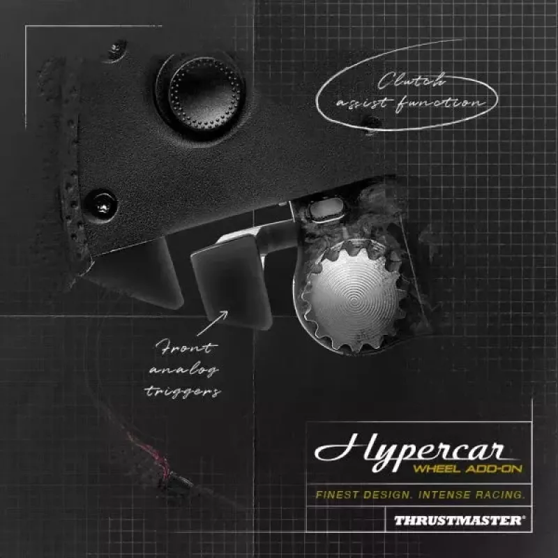 Thrustmaster Hypercar Wheel Add-On čierny, strieborný volant PC, PlayStation 4, PlayStation 5, Xbox, Xbox One
