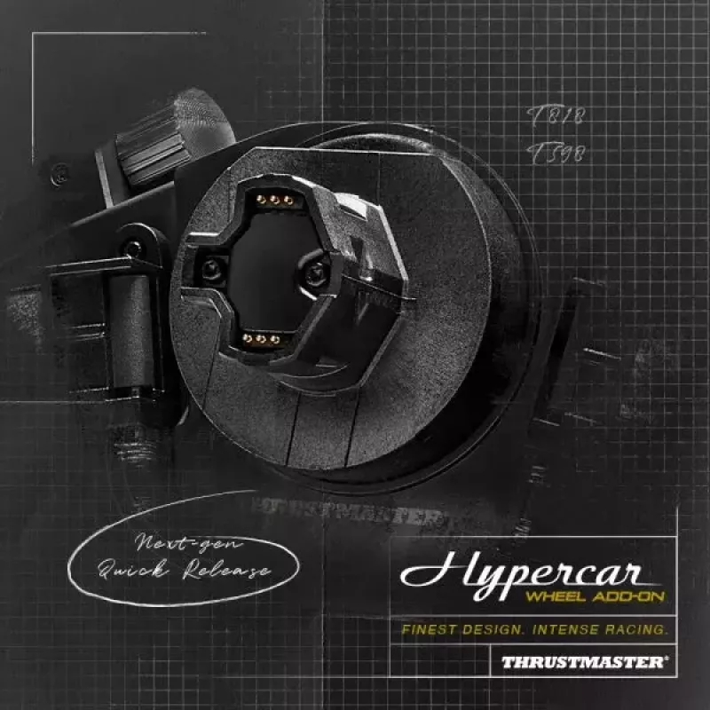 Thrustmaster Hypercar Wheel Add-On čierny, strieborný volant PC, PlayStation 4, PlayStation 5, Xbox, Xbox One