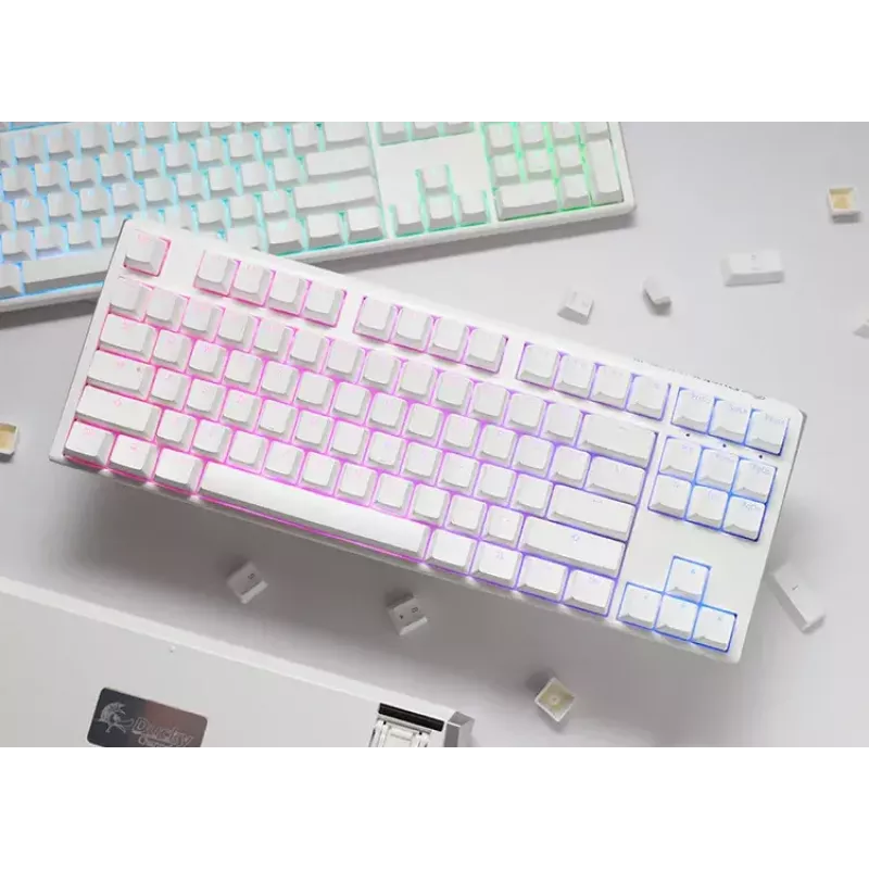 Ducky One 3 Classic Pure White TKL Gaming klávesnica RGB LED MX-Clear
