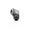 Bitspower Multi-Link adaptér 90°, G1/4 vonkajší závit na tuhú rúrku 12 mm OD, otočný, sivý (BP-BSE90RML)