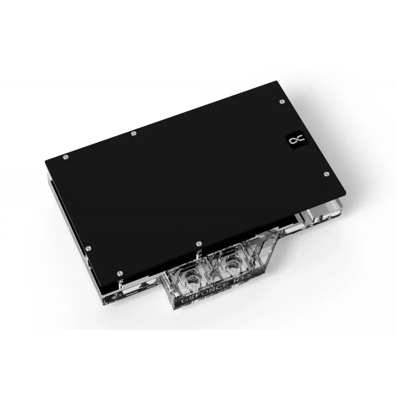 Vodný blok + backplate Alphacool 13456 akryl hliník čierna strieborná transparentná