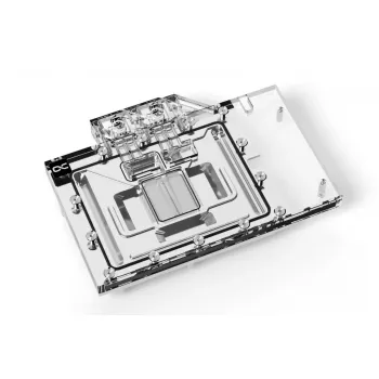 Vodný blok + backplate Alphacool 13456 akryl hliník čierna strieborná transparentná