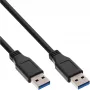 InLine USB 3.2 Gen.1 kábel Type-A konektor samec / A konektor samec, čierny, 2m