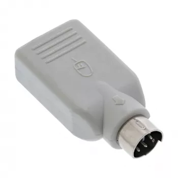 InLine USB adaptér USB A konektor samica / PS/2 konektor samec, PS/2 konektor samec, USB A, béžový