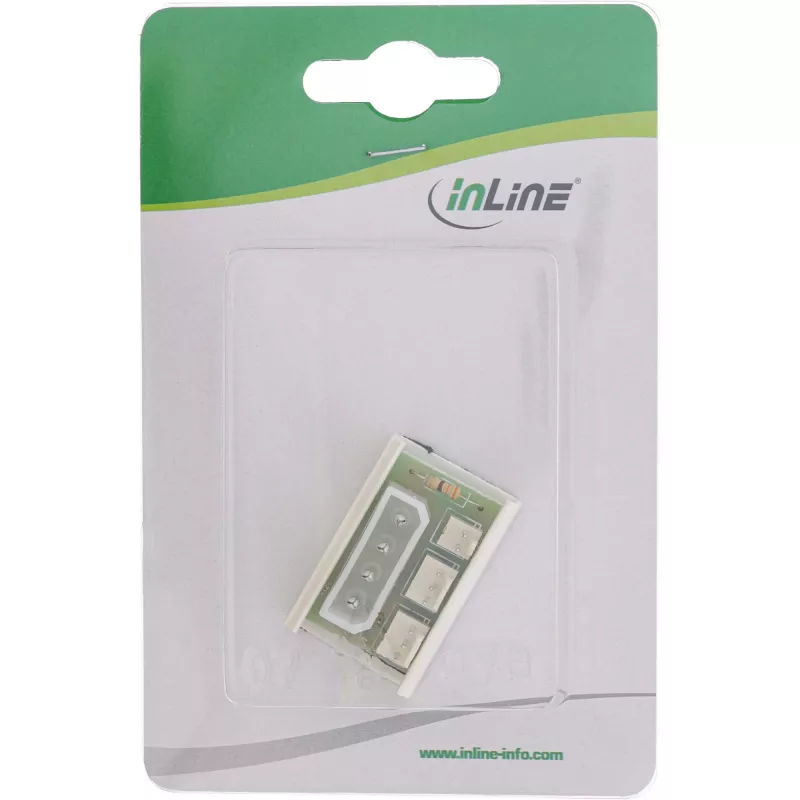 InLine PC ventilátor Multi Power Port adaptér Molex 5,25 palcov na 2x ventilátorový konektor