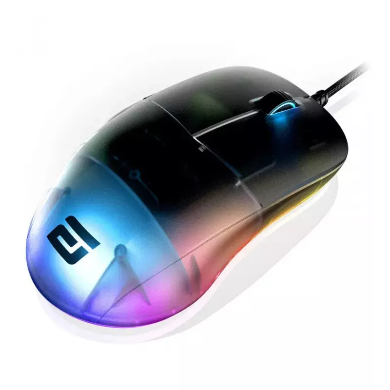 Herná myš Endgame Gear EGG-XM1RGB-DF — optická pre pravákov, USB Type-A, 16000 DPI, 6 tlačidiel, priesvitná