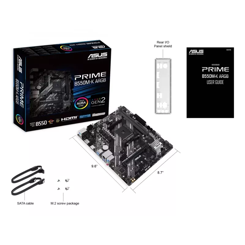 ASUS PRIME B550M-K ARGB AMD B550 socket AM4 micro ATX