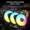 CORSAIR ArGB ventilátor – RS ARGB Series 120 120 mm trojbalenie