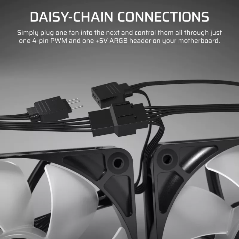 CORSAIR ArGB ventilátor – RS ARGB Series 120 120 mm trojbalenie