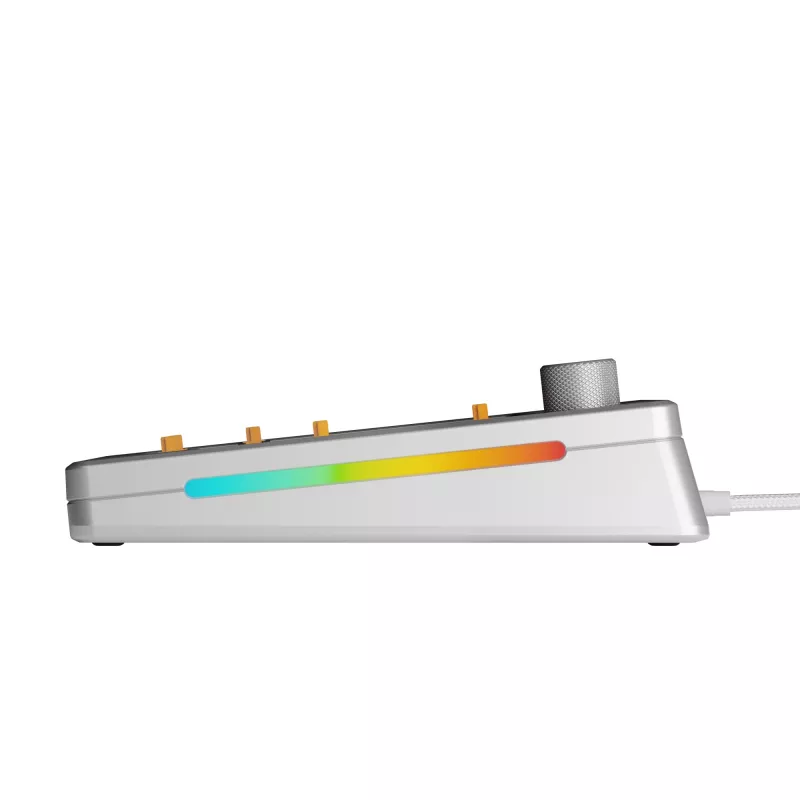 Glorious Gaming GMMK 3 PRO 75% Barebones Wired Silver - US, 75%, káblová, USB, RGB LED, strieborná