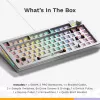 Glorious Gaming GMMK 3 PRO 75% Barebones Wired Silver - US, 75%, káblová, USB, RGB LED, strieborná