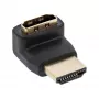 InLine HDMI adaptér, konektor samec/samica, zahnutý nahor, pozlátené kontakty, 4K2K
