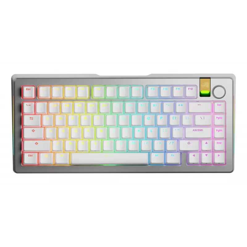 Glorious Gaming GMMK 3 PRO HE 75% Prebuilt bezdrôtová Silver - US