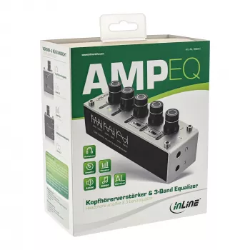 InLine AmpEQ Tri-Tone Hi-Res AUDIO predzosilňovač a slúchadlový zosilňovač, 3,5 mm stereo, napájanie cez USB
