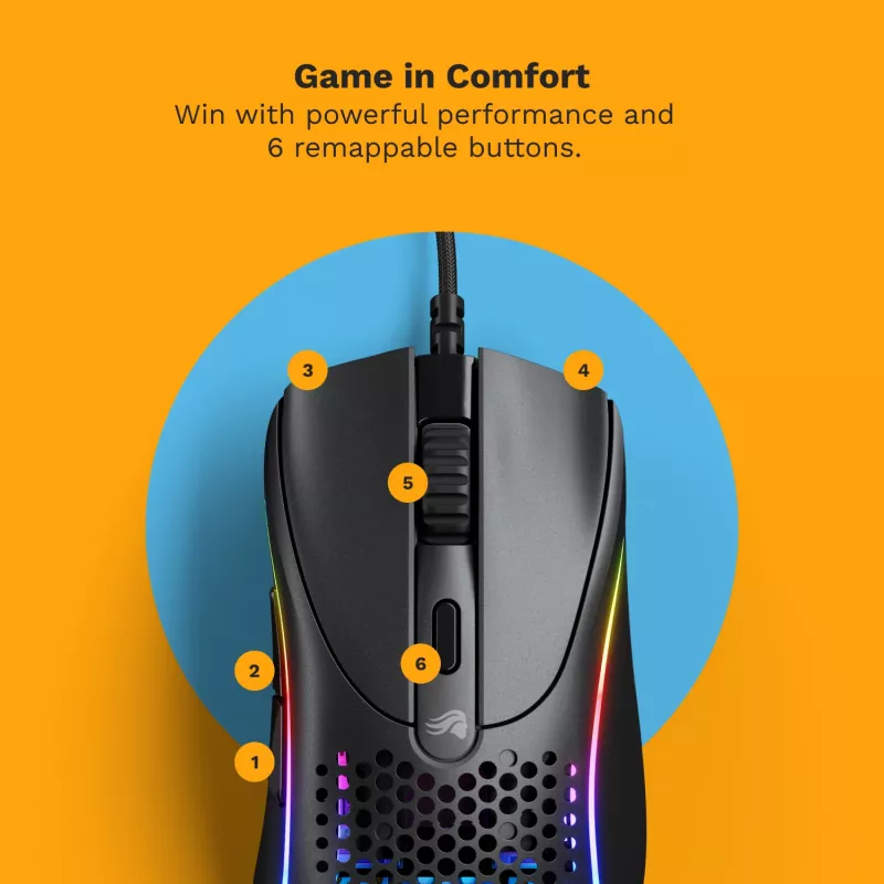Glorious Gaming Glorious Model D 2 Wired - matná čierna