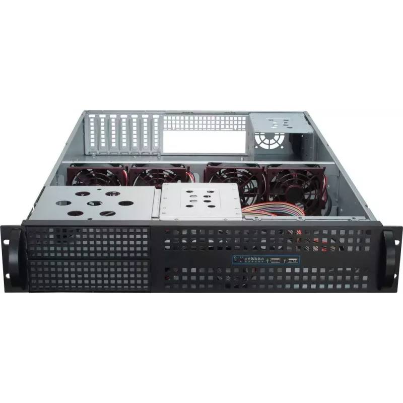Serverová skriňa Inter-Tech 2U-2129N Rack čierna, strieborná