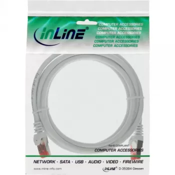 InLine Patch kábel S/FTP PiMF Cat.6 250MHz PVC copper white 3m