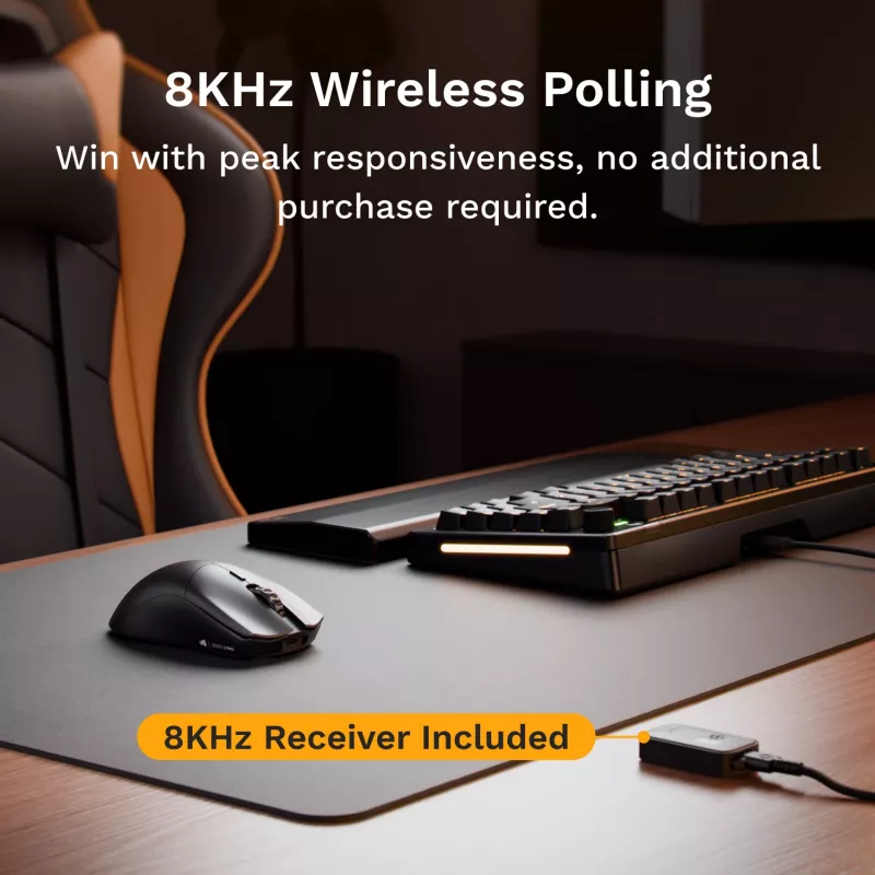 Herná myš Glorious Glorious Series 2 PRO 4K/8K Hz Wireless myš – biela