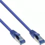 InLine Patch kábel S/FTP PiMF Cat.6A halogen free 500MHz modrý 2m