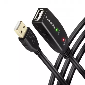 Axagon ADR-215 USB 2.0 A-M -> A-F aktívny predlžovací/repeater kábel 15 m