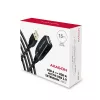 Axagon ADR-215 USB 2.0 A-M -> A-F aktívny predlžovací/repeater kábel 15 m