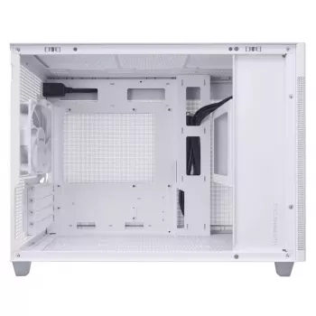 PC skriňa ASUS AP201 PRIME CASE TG WEISS Mini Tower — micro ATX, tvrdené sklo, 3×3,5-palcové pozície, 1×2,5 palca, USB-A×2, USB-C×1