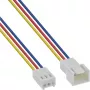 InLine predlžovací kábel ventilátora 3-pin Molex konektor samec/samica dĺžka 0,60 m