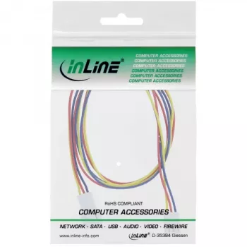 InLine predlžovací kábel ventilátora 3-pin Molex konektor samec/samica dĺžka 0,60 m