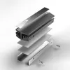 Jonsbo M.2 GREY pasívny chladič pre SSD M.2, 1 ks, sivý/čierny