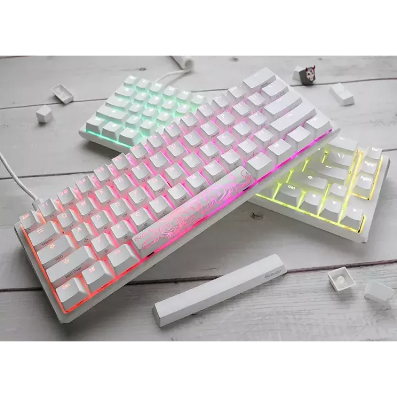 Ducky One 3 Mini Pure White klávesnica Gaming USB nemecká mechanická RGB