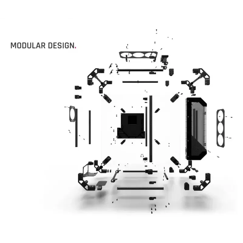PC Case Alphacool Apex Pro Skeleton Full Tower čierna