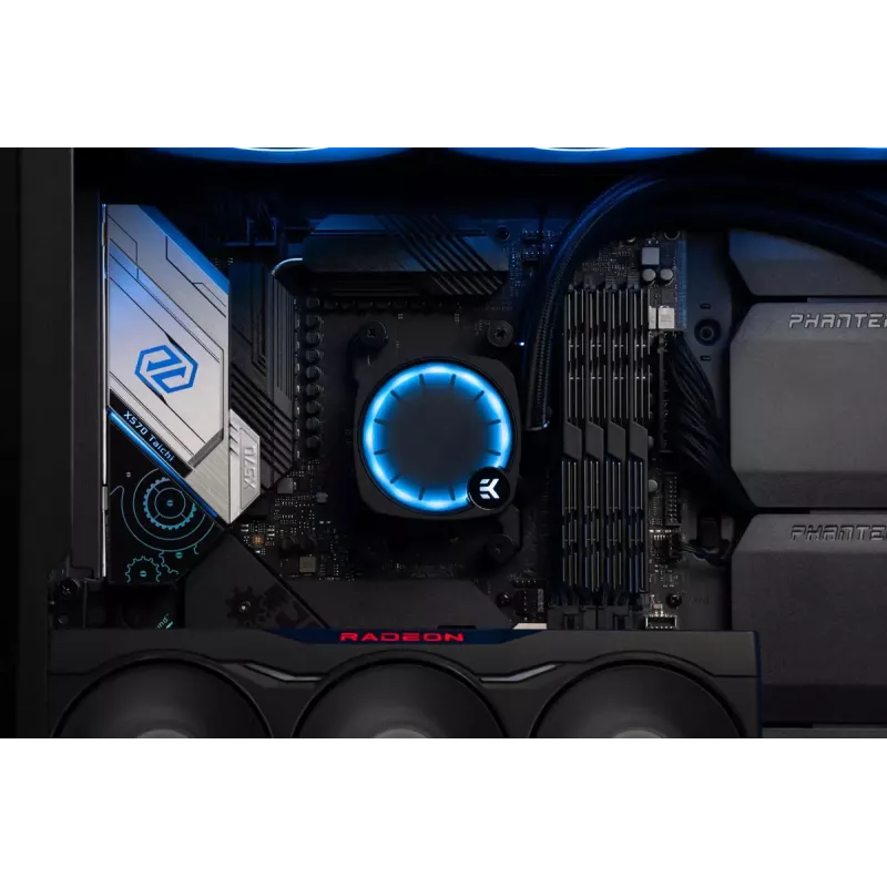 Kvapalinový chladič EK Water Blocks Nucleus AIO CR360 Lux D-RGB 12 cm čierny