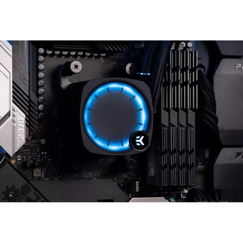 Kvapalinový chladič EK Water Blocks Nucleus AIO CR360 Lux D-RGB 12 cm čierny