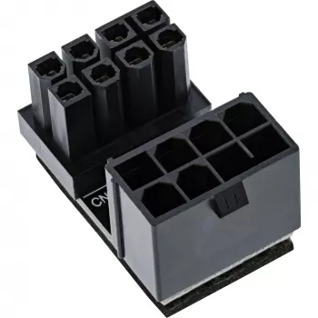 InLine Interný napájací adaptér 180° ATX 8-pin konektor samec konektor samica čierna 26638E
