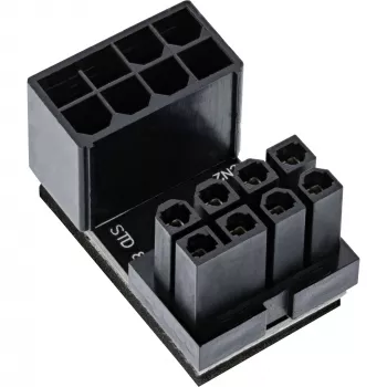 InLine Interný napájací adaptér 180° ATX 8-pin konektor samec konektor samica čierna 26638E