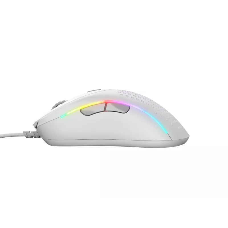 Glorious Gaming Glorious Model D 2 Wired – matná biela, pravá ruka, optická, USB Type-A, 26000 DPI, biela